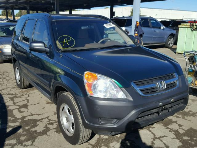 JHLRD68474C021909 - 2004 HONDA CR-V LX GREEN photo 1