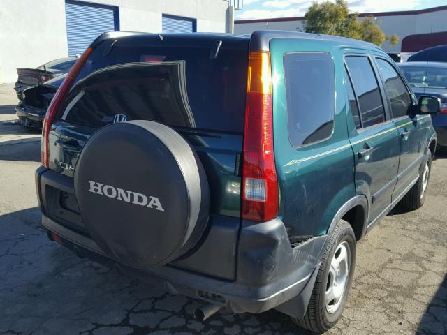 JHLRD68474C021909 - 2004 HONDA CR-V LX GREEN photo 4