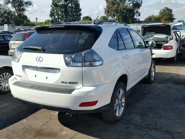 JTJHW31U472015875 - 2007 LEXUS RX 400H WHITE photo 4