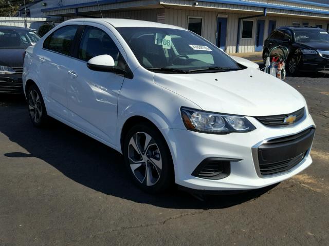 1G1JF5SB5J4107336 - 2018 CHEVROLET SONIC PREM WHITE photo 1