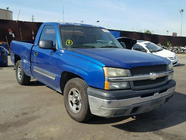 1GCEC14X14Z119736 - 2004 CHEVROLET SILVERADO BLUE photo 1