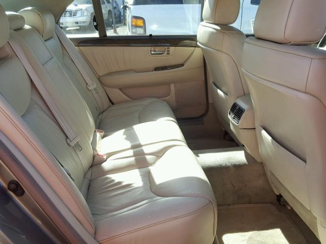 JTHBN30F620079367 - 2002 LEXUS LS 430 GRAY photo 6