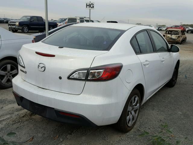 JM1BL1SGXA1164805 - 2010 MAZDA 3 I WHITE photo 4