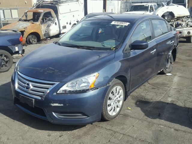 3N1AB7AP4DL751097 - 2013 NISSAN SENTRA BLUE photo 2