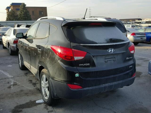 KM8JUCAC6BU260414 - 2011 HYUNDAI TUCSON GLS BLACK photo 3