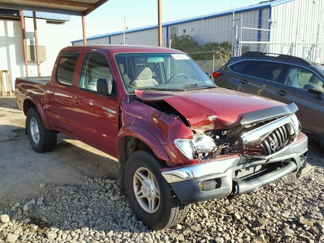 5TEHN72N31Z775609 - 2001 TOYOTA TACOMA DOU RED photo 1