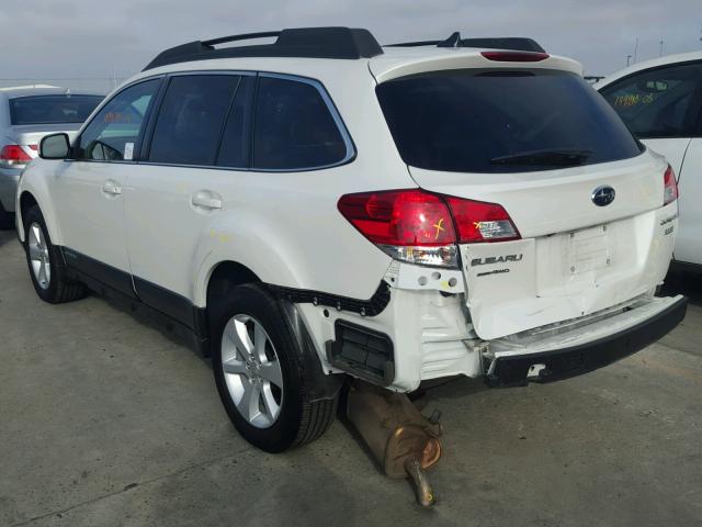 4S4BRBDC6E3289689 - 2014 SUBARU OUTBACK 2. WHITE photo 3