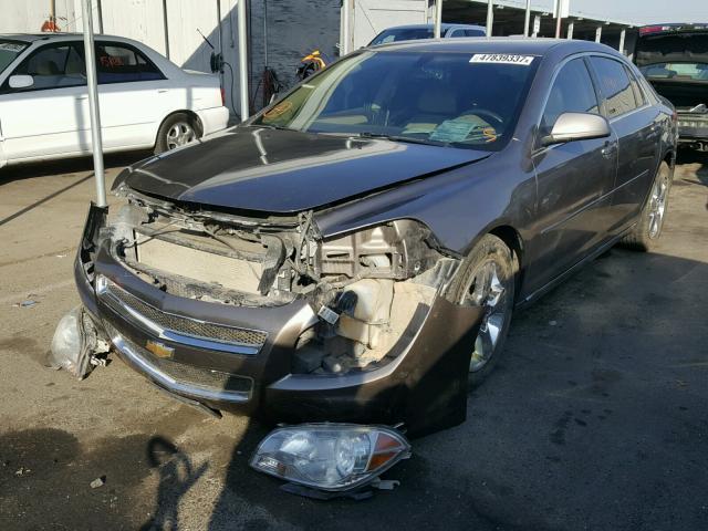 1G1ZD5EB8AF285962 - 2010 CHEVROLET MALIBU 2LT BROWN photo 2