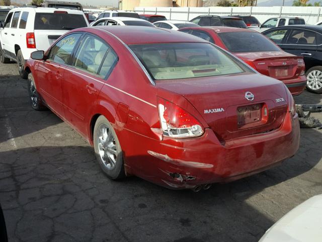 1N4BA41E86C824946 - 2006 NISSAN MAXIMA SE RED photo 3