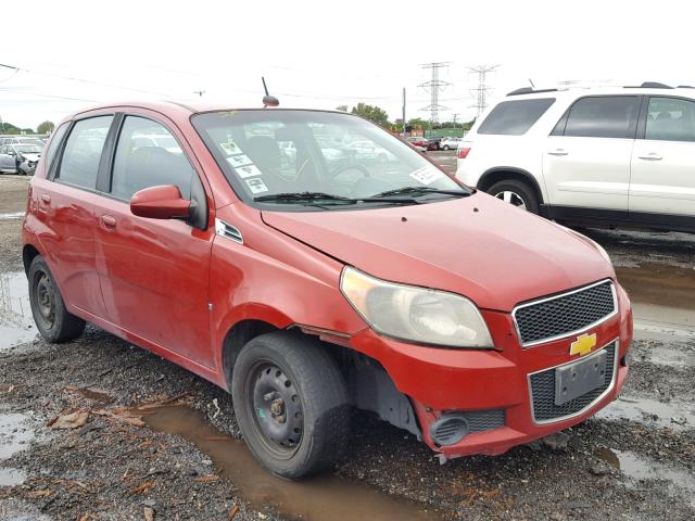 KL1TD66E79B634292 - 2009 CHEVROLET AVEO LS RED photo 1