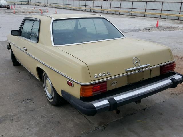 11407312103664 - 1974 MERCEDES-BENZ 280 YELLOW photo 3