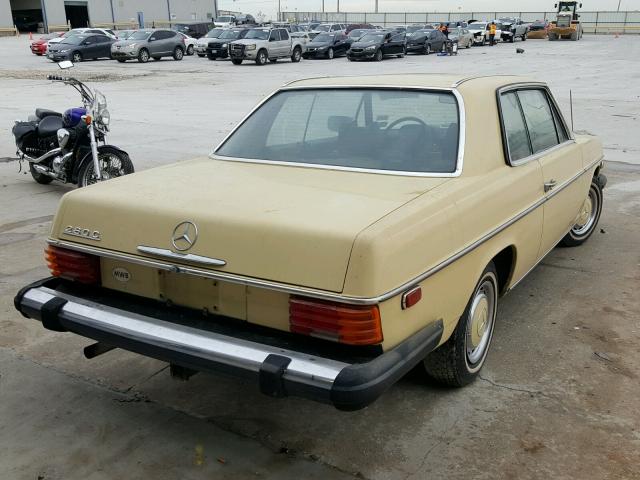 11407312103664 - 1974 MERCEDES-BENZ 280 YELLOW photo 4