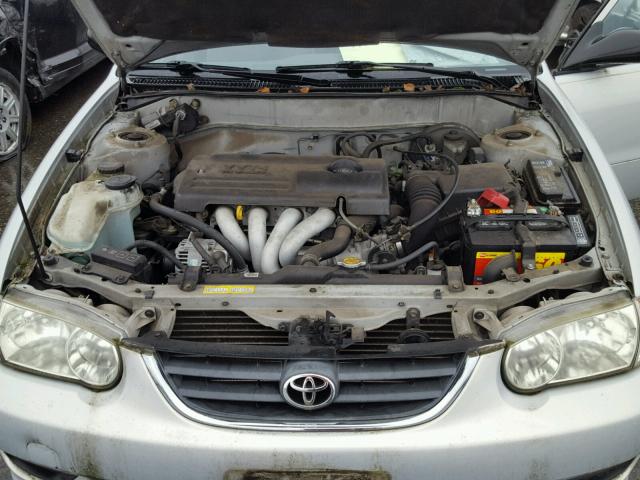 1NXBR12E11Z423785 - 2001 TOYOTA COROLLA CE SILVER photo 7