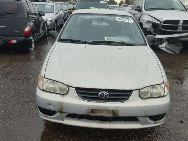 1NXBR12E11Z423785 - 2001 TOYOTA COROLLA CE SILVER photo 9