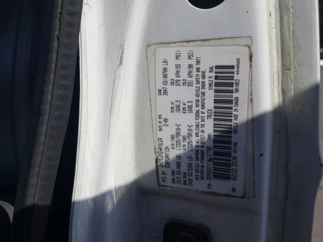 2B7KB31Y1YK137788 - 2000 DODGE RAM VAN B3 WHITE photo 10