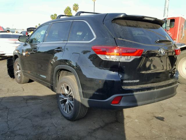 5TDZZRFH2HS207822 - 2017 TOYOTA HIGHLANDER BLACK photo 3