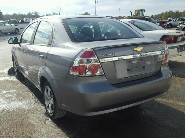 KL1TD5DE9BB199701 - 2011 CHEVROLET AVEO LS GRAY photo 3