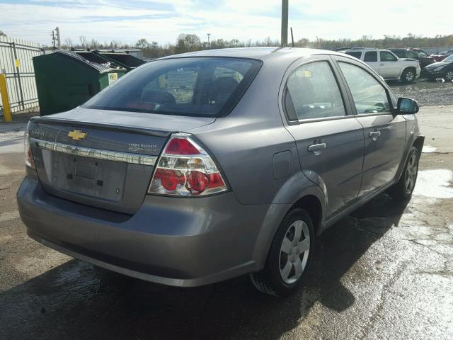 KL1TD5DE9BB199701 - 2011 CHEVROLET AVEO LS GRAY photo 4