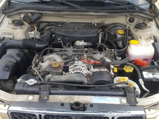 JF1SF65581H702087 - 2001 SUBARU FORESTER S GREEN photo 7