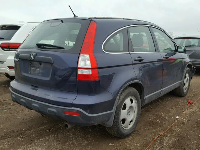 JHLRE48328C060096 - 2008 HONDA CR-V LX BLUE photo 4