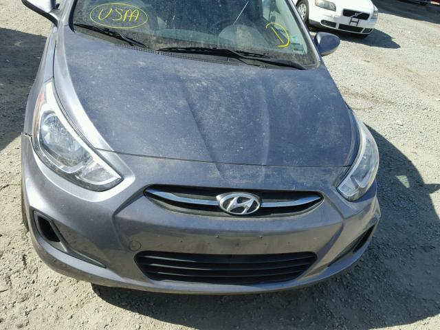 KMHCT4AE9FU887939 - 2015 HYUNDAI ACCENT GLS GRAY photo 9