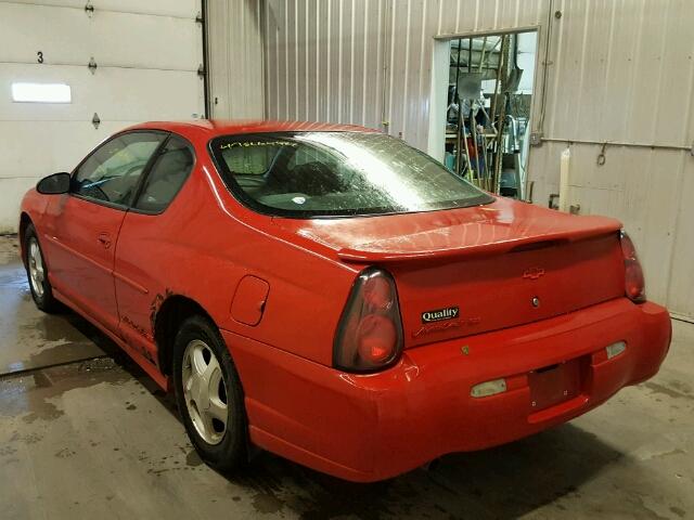 2G1WX12K239332213 - 2003 CHEVROLET MONTE CARL წითელი ფოტო 3