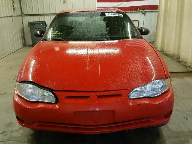 2G1WX12K239332213 - 2003 CHEVROLET MONTE CARL წითელი ფოტო 9