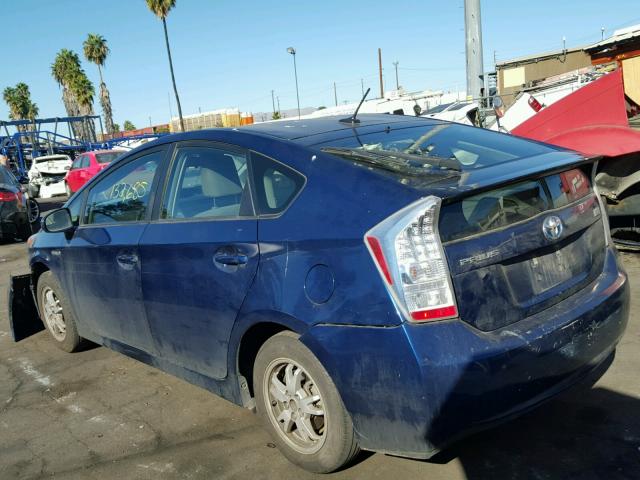 JTDKN3DU5B5370231 - 2011 TOYOTA PRIUS BLUE photo 3