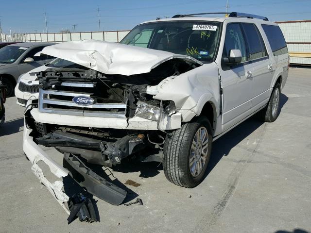 1FMJK1K51DEF44962 - 2013 FORD EXPEDITION WHITE photo 2