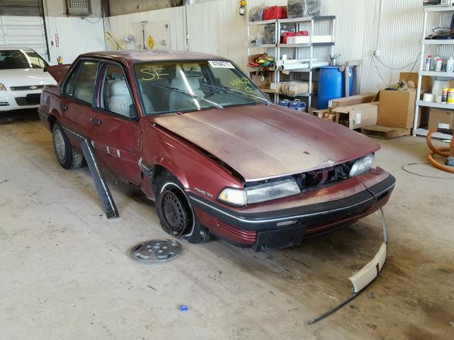 1G2JB51K2K7544123 - 1989 PONTIAC SUNBIRD LE BURGUNDY photo 1