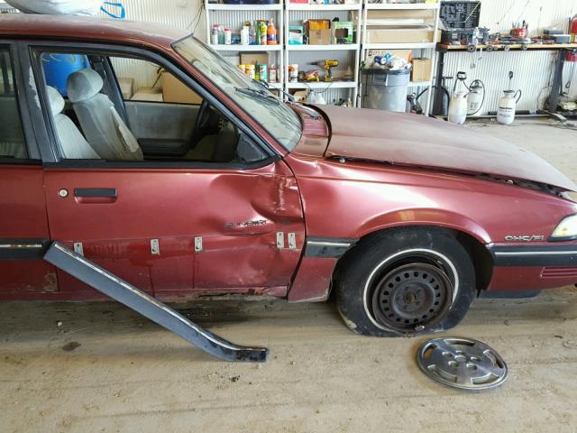 1G2JB51K2K7544123 - 1989 PONTIAC SUNBIRD LE BURGUNDY photo 10