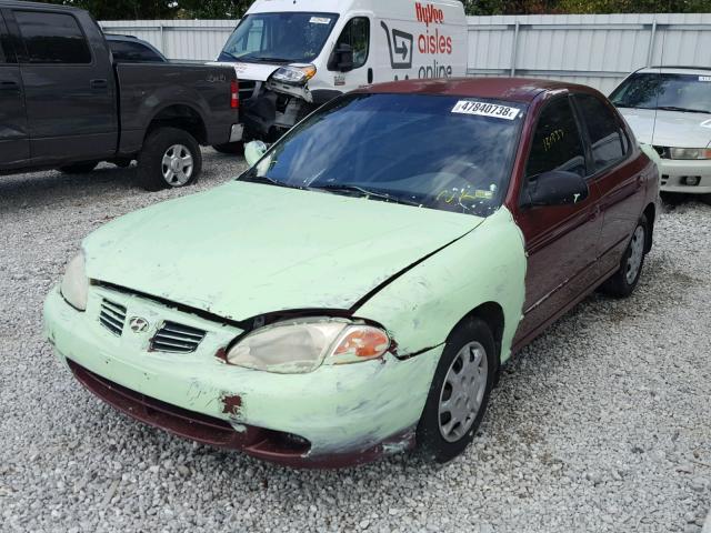 KMHJF25F5XU856579 - 1999 HYUNDAI ELANTRA BA MAROON photo 2