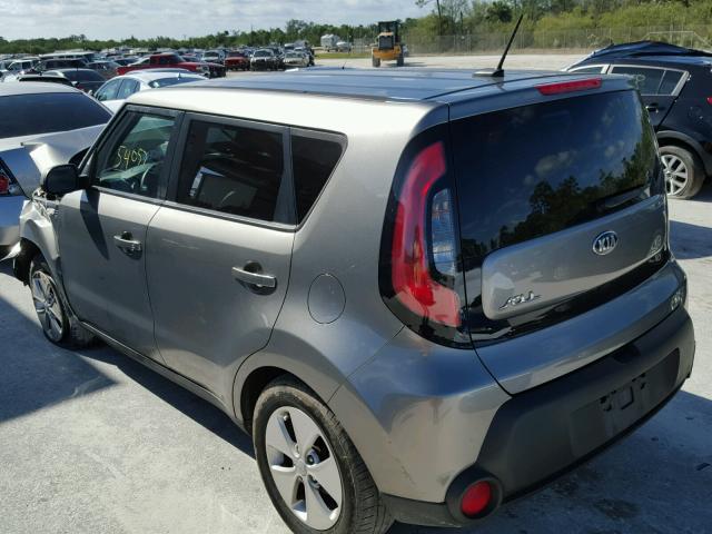 KNDJN2A23E7050892 - 2014 KIA SOUL GRAY photo 3