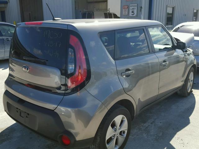 KNDJN2A23E7050892 - 2014 KIA SOUL GRAY photo 4