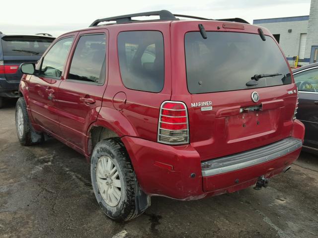 4M2CU57166KJ04061 - 2006 MERCURY MARINER RED photo 3