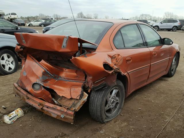 1G2NV52E13C327351 - 2003 PONTIAC GRAND AM G ORANGE photo 4