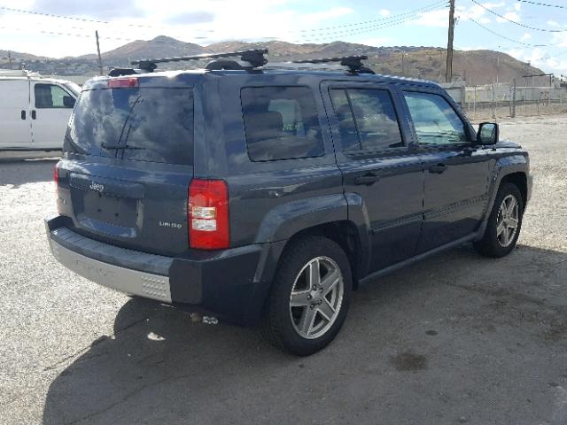 1J8FF48W07D371857 - 2007 JEEP PATRIOT LI BLUE photo 4