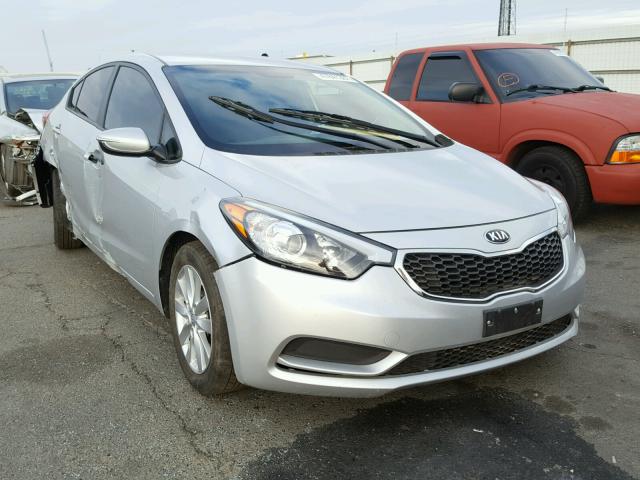 KNAFX4A64G5506053 - 2016 KIA FORTE LX SILVER photo 1