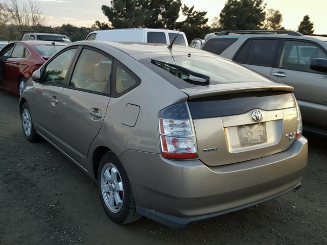 JTDKB20U253007734 - 2005 TOYOTA PRIUS TAN photo 3