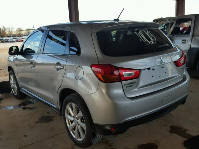 4A4AP4AU8EE021528 - 2014 MITSUBISHI OUTLANDER SILVER photo 3