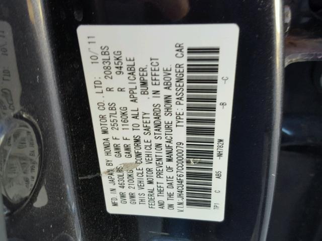 JH4CU4F67CC000079 - 2012 ACURA TSX TECH GRAY photo 10