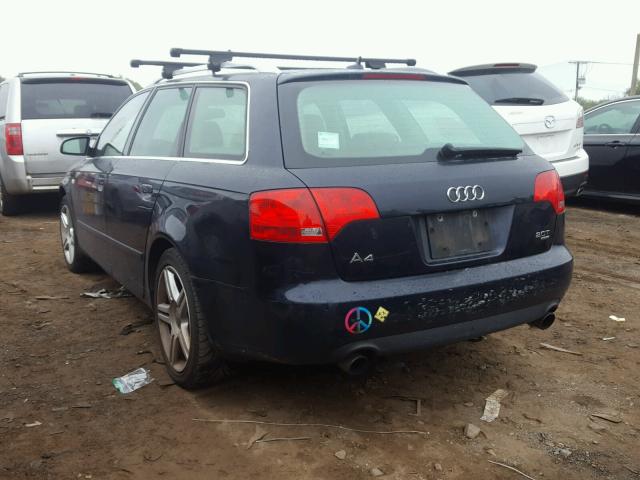 WAUKF78E37A217835 - 2007 AUDI A4 2.0T AV BLUE photo 3