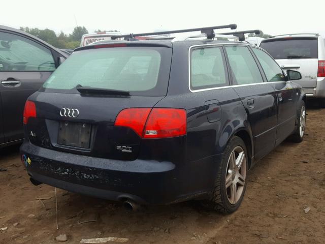 WAUKF78E37A217835 - 2007 AUDI A4 2.0T AV BLUE photo 4