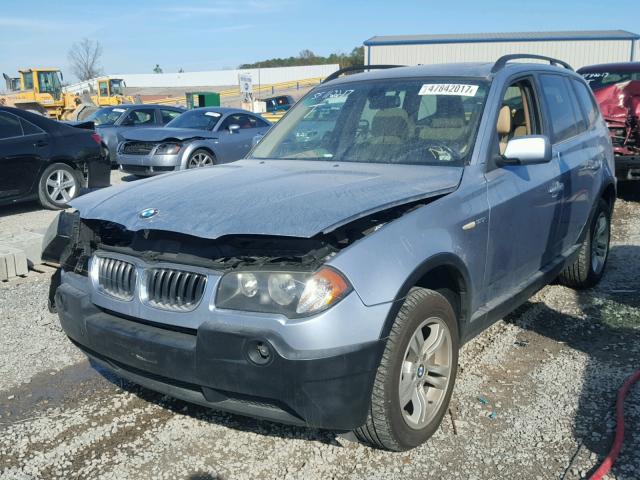 WBXPA93485WD20367 - 2005 BMW X3 3.0I BLUE photo 2