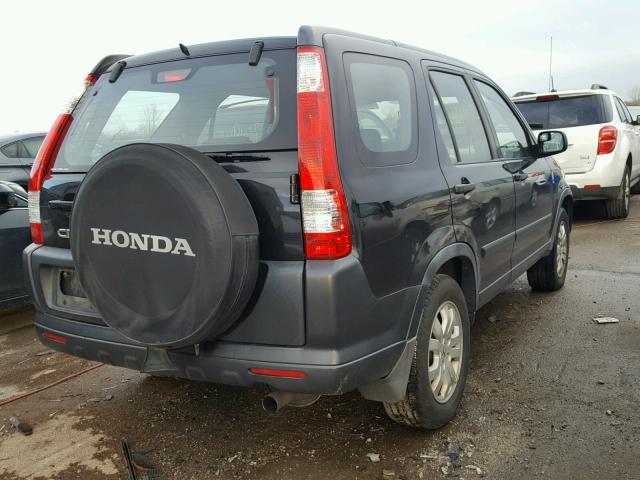 JHLRD78506C048368 - 2006 HONDA CR-V LX BLACK photo 4