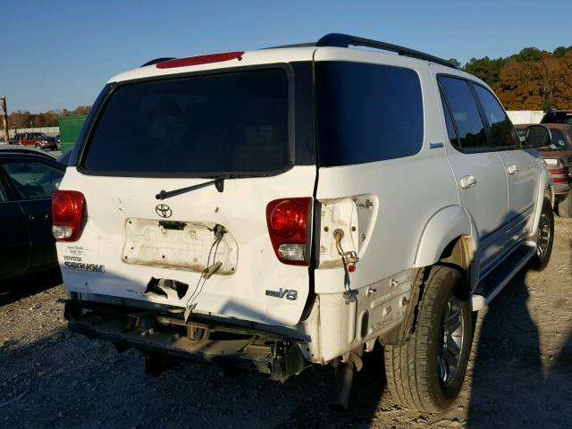 5TDZT38AX6S270209 - 2006 TOYOTA SEQUOIA LI WHITE photo 4