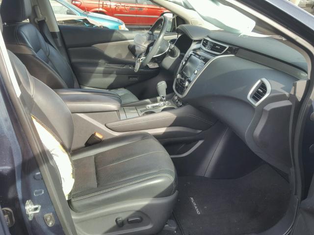 5N1AZ2MH7FN238084 - 2015 NISSAN MURANO S BLUE photo 5