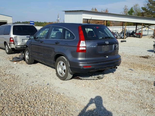 5J6RE4H31AL079171 - 2010 HONDA CR-V LX GRAY photo 3