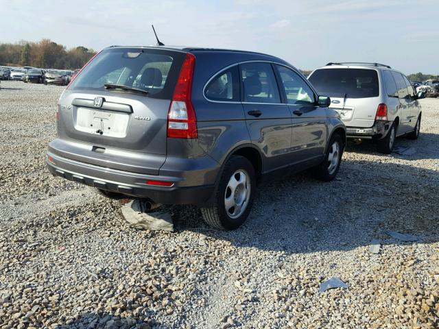 5J6RE4H31AL079171 - 2010 HONDA CR-V LX GRAY photo 4