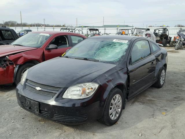 1G1AB1F55A7121132 - 2010 CHEVROLET COBALT LS BLACK photo 2